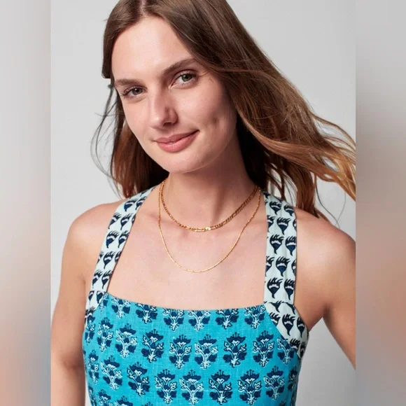 Faherty Blue and White Maxi Dress - Picture 10 of 13